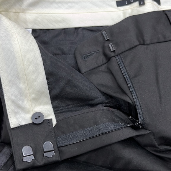 Vtg THEORY Blk Tuxedo Pants Slacks Sz 6 EUC - Picture 4 of 12